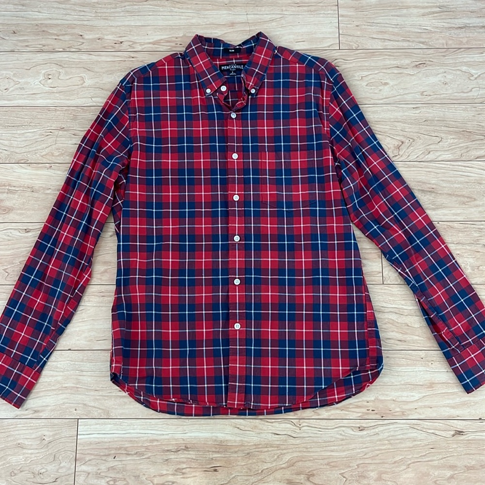 JCrew Mens Plaid Button Down Shirt